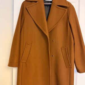 Mango Brown Wool Coat